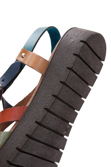 Multi Renk Kadın Deri SandaletMulti Renk Kadın Deri Sandalet -
        23SFD331518_7